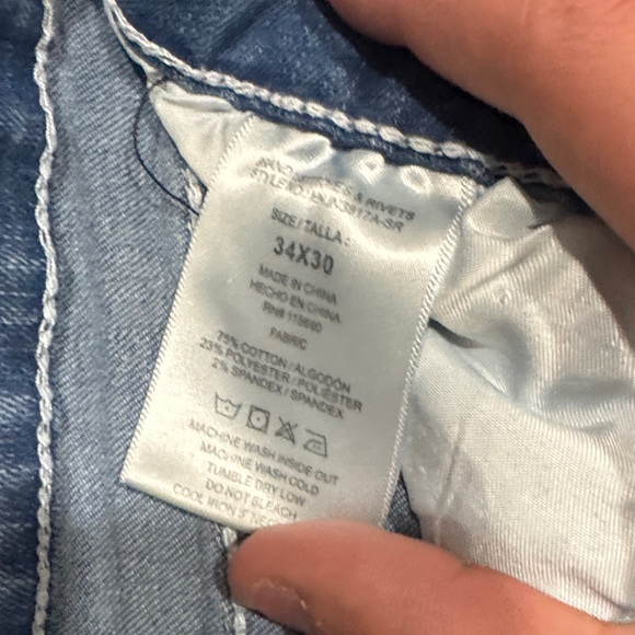 Men's Light Blue Flare Jeans - Picture 2 of 8